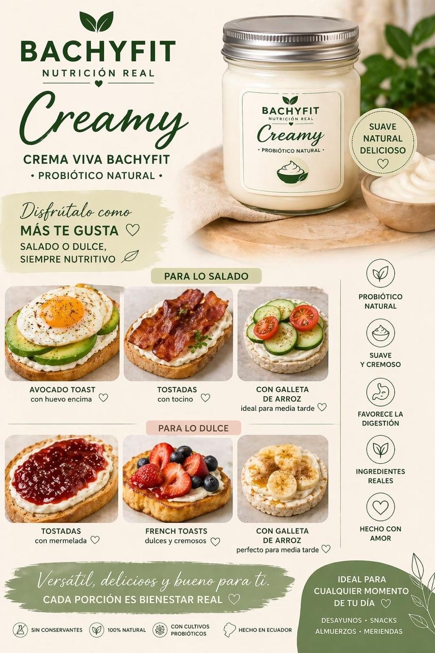 Creamy Bachyfit - usos salado y dulce